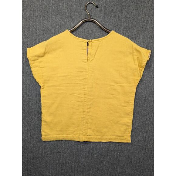 Ariat Mona Top Womens Medium Yellow Embriodered Boho Western Tassals Shirt - Picture 5 of 10